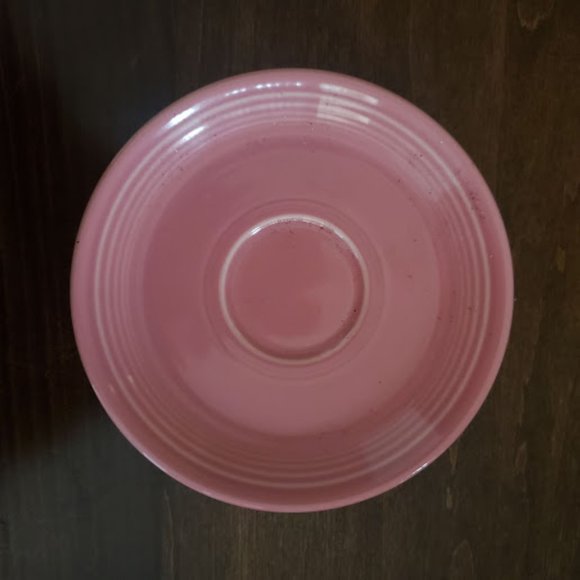 Vtg Fiestaware Rose Pink Coffee Cup Saucer - Picture 1 of 2